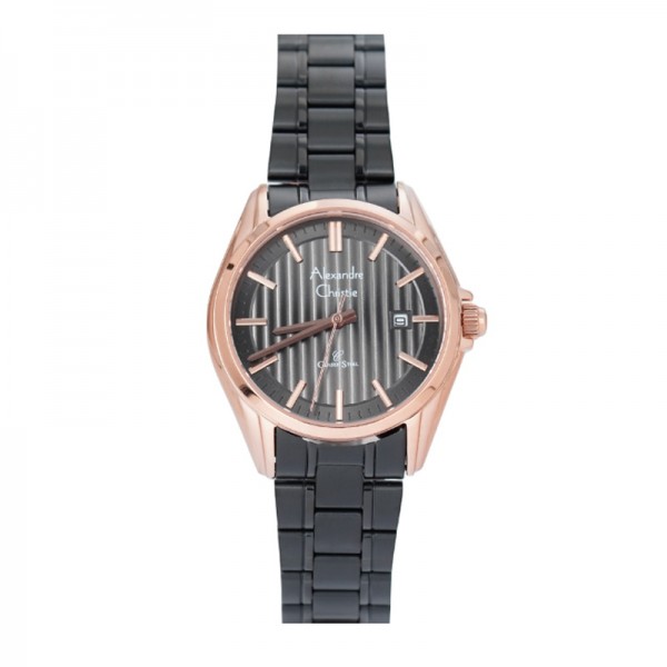 Alexandre Christie AC 8686 Rosegold Black Lady LDBBRBA